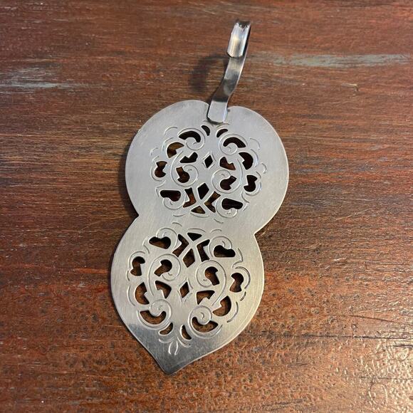 Silverplated Vintage Denmark  Pie or Cake Finger Loop Server 6" - Picture 1 of 5